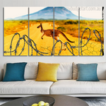 Kangaroo Australia Animal Modern Stretched Painting Photo 4 Piece Canvas Wall Art Set Australia For Drawing Room Kangaroo Australia Animal Modern Stretched Painting Photo 4 Piece Canvas Wall Art Set Australia For Drawing Room