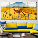 Kangaroo Australia Animal Modern Stretched Painting Photo 4 Piece Framed Canvas Wall Art Prints Set For Home Décor Kangaroo Australia Animal Modern Stretched Painting Photo 4 Piece Framed Canvas Wall Art Prints Set For Home Décor