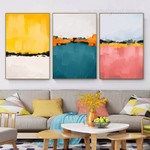 Tarnishes Abstract Modern Stretched 3 Panel Wall Art Canvas Painting Photo Canvas Prints For Room Finery