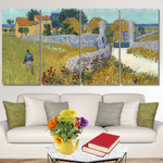 Farmhouse In Provence By Vincent Van Gogh Figure Modern Stretched Wall Art Image 4 Piece Canvas Wall Art Set Australia For Living Room Ideas Farmhouse In Provence By Vincent Van Gogh Figure Modern Stretched Wall Art Image 4 Piece Canvas Wall Art Set Australia For Living Room Ideas