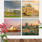 Australian Popular Places Cityscape Modern Framed Painting Photo 4 Piece Framed Wall Art Prints For Room Décor Australian Popular Places Cityscape Modern Framed Painting Photo 4 Piece Framed Wall Art Prints For Room Décor
