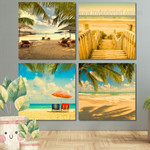 Beach Chairs With Umbrella Australia Landscape Modern Framed Painting Pictures 4 Piece Wall Art Framed Canvas Prints Set For Living Room Beach Chairs With Umbrella Australia Landscape Modern Framed Painting Pictures 4 Piece Wall Art Framed Canvas Prints Set For Living Room