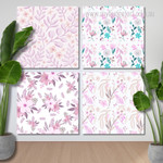 Flower Seamless Pattern Floral Modern Framed Painting Photograph 4 Piece Framed Wall Art Prints For Home Décor Flower Seamless Pattern Floral Modern Framed Painting Photograph 4 Piece Framed Wall Art Prints For Home Décor