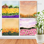 Beautiful Flowers Garden Watercolor Floral Modern Stretched Painting Photograph 4 Piece Framed Wall Art Canvas Prints Set For Home Décor Beautiful Flowers Garden Watercolor Floral Modern Stretched Painting Photograph 4 Piece Framed Wall Art Canvas Prints Set For Home Décor
