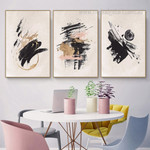Taints Abstract Modern Artwork Photo 3 Piece Canvas Wall Art Prints For Room Decoration