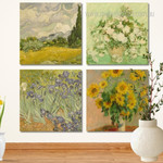 Bouquet Of Sunflowers By Vincent Van Gogh French Floral Modern Framed Wall Art Image 4 Piece Framed Wall Art Prints For Living Room
