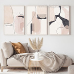 Speckles Abstract Modern Artwork Picture 3 Piece Canvas Art Prints For Room Finery