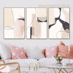 Speckles Abstract Modern Artwork Picture 3 Piece Canvas Art Prints For Room Adornment