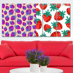 Strawberry Seamless Pattern Fruit Modern Framed Painting Photograph 5 Piece Framed Canvas Wall Art Prints Set For Drawing Room Strawberry Seamless Pattern Fruit Modern Framed Painting Photograph 5 Piece Framed Canvas Wall Art Prints Set For Drawing Room
