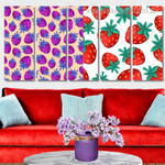 Strawberry Seamless Pattern Fruit Modern Framed Painting Photograph 5 Piece Canvas Print Australia For Office Décor Strawberry Seamless Pattern Fruit Modern Framed Painting Photograph 5 Piece Canvas Print Australia For Office Décor