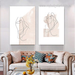 Sinuate Streaks Abstract Scandinavian Stretched Painting Picture 2 Piece Canvas Wall Art Prints For Room Decor Sinuate Streaks Abstract Scandinavian Stretched Painting Picture 2 Piece Canvas Wall Art Prints For Room Decor