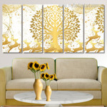 Golden Tree Landscape Modern Stretched Painting Image 5 Piece Canvas Print Australia For Home Decor Golden Tree Landscape Modern Stretched Painting Image 5 Piece Canvas Print Australia For Home Decor