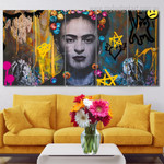 Frida Kahlo Artists Graffiti Art Stretched Painting Image 5 Piece Canvas Wall Art Set Australia For Living Room Frida Kahlo Artists Graffiti Art Stretched Painting Image 5 Piece Canvas Wall Art Set Australia For Living Room