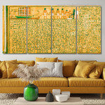 Ancient Egyptian Papyrus With Hieroglyphic Funerary Italy Figure Modern Stretched Painting Photograph 4 Piece Framed Wall Art Prints For Home Décor Ancient Egyptian Papyrus With Hieroglyphic Funerary Italy Figure Modern Stretched Painting Photograph 4 Piece Framed Wall Art Prints For Home Décor