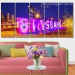 Brisbane In Australia Cityscape Modern Framed Painting Photo 5 Piece Canvas Print Australia For Office Décor Brisbane In Australia Cityscape Modern Framed Painting Photo 5 Piece Canvas Print Australia For Office Décor