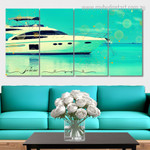 Yacht Parked At Jetty In Baros Maldives Sea And Ocean Modern Stretched Painting Image 4 Piece Wall Art Framed Canvas Prints Set For Home Decor Yacht Parked At Jetty In Baros Maldives Sea And Ocean Modern Stretched Painting Image 4 Piece Wall Art Framed Canvas Prints Set For Home Decor