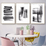 Brush Strokes Abstract Modern Artwork Black and White 3 Piece Wall Art Canvas Prints for Room Wall Décor Brush Strokes Abstract Modern Artwork Black and White 3 Piece Wall Art Canvas Prints for Room Wall Décor