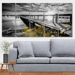 Wooden Jetty On Lake At Sunset Australia Landscape Modern Framed Painting Pictures 5 Piece Canvas Print Australia For Office Décor Wooden Jetty On Lake At Sunset Australia Landscape Modern Framed Painting Pictures 5 Piece Canvas Print Australia For Office Décor