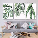 Tropical Leaves Botanical Watercolor Scandinavian Style Framed Stretched Artwork 3 Piece Multi Panel Canvas Prints for Room Wall Garnish Tropical Leaves Botanical Watercolor Scandinavian Style Framed Stretched Artwork 3 Piece Multi Panel Canvas Prints for Room Wall Garnish