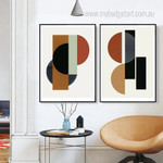 Rectangular And Spherical Abstract Geometric Scandinavian Painting Picture Framed Stretched 2 Piece Canvas Wall Art Prints For Room Outfit Rectangular And Spherical Abstract Geometric Scandinavian Painting Picture Framed Stretched 2 Piece Canvas Wall Art Prints For Room Outfit