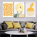 Geometric Yellow Art Modern Abstract Framed Stretched Artwork 3 Piece Wall Art for Room Wall Garniture Geometric Yellow Art Modern Abstract Framed Stretched Artwork 3 Piece Wall Art for Room Wall Garniture