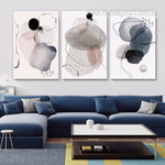 Watercolor Circles Modern Abstract Framed Stretched Artwork 3 Panel Canvas Prints for Room Wall Spruce Watercolor Circles Modern Abstract Framed Stretched Artwork 3 Panel Canvas Prints for Room Wall Spruce