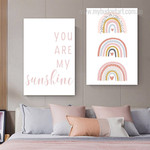 My Sunshine Kids Nursery Quote Modern Painting Photo 2 Piece Wall Art Set Prints For Room Moulding