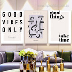 Good Vibes Abstract Typography Vintage Painting Photo 3 Piece Canvas Wall Art Prints For Room Adornment Good Vibes Abstract Typography Vintage Painting Photo 3 Piece Canvas Wall Art Prints For Room Adornment