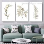 Botanical Leaves Watercolor Stretched Framed Artwork 3 Panel Wall Art for Room Wall Finery Botanical Leaves Watercolor Stretched Framed Artwork 3 Panel Wall Art for Room Wall Finery