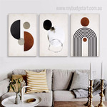 Round Curvy Alignment Modern Abstract Stretched Framed Artwork 3 Piece Canvas Art for Room Wall Décor Round Curvy Alignment Modern Abstract Stretched Framed Artwork 3 Piece Canvas Art for Room Wall Décor