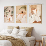 Fashionable Damsel Dress Abstract Figure 3 Panel Set Scandinavian Painting Photograph Print on Canvas Home Wall Flourish Fashionable Damsel Dress Abstract Figure 3 Panel Set Scandinavian Painting Photograph Print on Canvas Home Wall Flourish