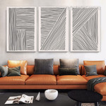 Slant Strokes Modern Abstract Pattern 3 Panel Geometric Wall Set Painting Picture Canvas Print for Bed Room Ornament Ideas Slant Strokes Modern Abstract Pattern 3 Panel Geometric Wall Set Painting Picture Canvas Print for Bed Room Ornament Ideas