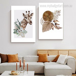 Exotic Giraffe Abstract Photograph Modern Animal 2 Piece Wall Set Canvas Print Art for Room Getup Exotic Giraffe Abstract Photograph Modern Animal 2 Piece Wall Set Canvas Print Art for Room Getup