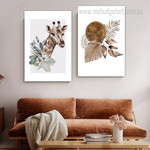 Exotic Giraffe Abstract Modern Animal 2 Multi Panel Painting Set Photograph Canvas Print for Room Wall Illumination Exotic Giraffe Abstract Modern Animal 2 Multi Panel Painting Set Photograph Canvas Print for Room Wall Illumination