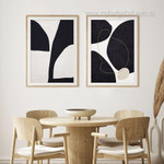 Silhouette Art Minimal Abstract Modern Stretched Framed Artwork 2 Piece Canvas Art or Room Wall Onlay