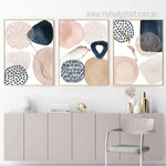 Jot Orbs Spots Abstract Geometric 3 Piece Watercolor Sets Painting Pic Canvas Print for Room Wall Onlay