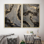 Gold Glitter Design Abstract Contemporary Stretched Framed Artwork 2 Panel Canvas Art for Room Wall Finery Gold Glitter Design Abstract Contemporary Stretched Framed Artwork 2 Panel Canvas Art for Room Wall Finery