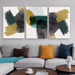 Mackle Brush Effect Spots Abstract Modern 3 Multi Panel Minimalist Painting Set Photograph Canvas Print for Room Wall Drape Mackle Brush Effect Spots Abstract Modern 3 Multi Panel Minimalist Painting Set Photograph Canvas Print for Room Wall Drape