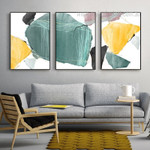 Taint Marble Modern Minimalist Photograph Abstract 3 Piece Canvas Print Artwork Set for Room Wall Illumination