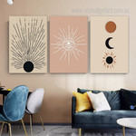 Sun and Moon Minimalist Boho Abstract Stretched Framed Artwork 3 Piece Wall Art for Room Wall Onlay Sun and Moon Minimalist Boho Abstract Stretched Framed Artwork 3 Piece Wall Art for Room Wall Onlay