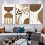 Quarter Scansion Circle Scandinavian 3 Multi Panel Abstract Painting Set Photograph Geometrical Canvas Print for Room Wall Garnish Quarter Scansion Circle Scandinavian 3 Multi Panel Abstract Painting Set Photograph Geometrical Canvas Print for Room Wall Garnish