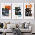 Fleck Rectangles Lines Geometric Abstract Modern 3 Multi Panel Artwork Set Photograph Canvas Print for Room Wall Ornamentation Fleck Rectangles Lines Geometric Abstract Modern 3 Multi Panel Artwork Set Photograph Canvas Print for Room Wall Ornamentation