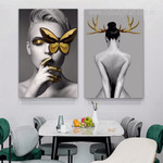 Nude Squaw Female Fashion Nordic 2 Multi Panel Painting Set Photograph Figure Print on Canvas for Wall Hanging Finery Nude Squaw Female Fashion Nordic 2 Multi Panel Painting Set Photograph Figure Print on Canvas for Wall Hanging Finery