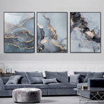 Wandering Smudge Lines Abstract Modern 3 Multi Panel Artwork Set Photograph Canvas Print for Room Wall Disposition Wandering Smudge Lines Abstract Modern 3 Multi Panel Artwork Set Photograph Canvas Print for Room Wall Disposition