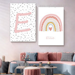 Iota Rainbow Heart Minimalist Cheap 2 Multi Panel Modern Wall Art Photograph Kids Nursery Canvas Print for Room Garniture Iota Rainbow Heart Minimalist Cheap 2 Multi Panel Modern Wall Art Photograph Kids Nursery Canvas Print for Room Garniture