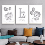 Animated Giraffe Cartoon Minimalist Animal 3 Panel Set Painting Photograph Nursery Canvas Print Home Wall Garnish Animated Giraffe Cartoon Minimalist Animal 3 Panel Set Painting Photograph Nursery Canvas Print Home Wall Garnish