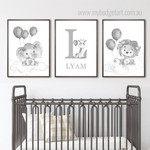 Lion Giraffe Cartoon Minimalist Animal Wall Hanging Set Artwork Image 3 Multi Panel Nursery Canvas Print for Room Ornament Lion Giraffe Cartoon Minimalist Animal Wall Hanging Set Artwork Image 3 Multi Panel Nursery Canvas Print for Room Ornament