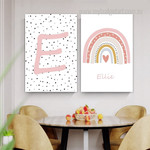 Iota Rainbow Point Minimalist Modern 2 Panel Set Painting Photograph Nursery Canvas Print Home Wall Garnish Iota Rainbow Point Minimalist Modern 2 Panel Set Painting Photograph Nursery Canvas Print Home Wall Garnish