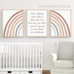 A Little Longer Rock Nursery Quotes 3 Panel Minimalist Set Art Photograph Print on Canvas Room Wall Decor