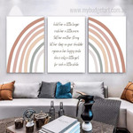 A Little Longer Rock Quotes 3 Panel Minimalist Set Artwork Photograph Nursery Print on Canvas Room Wall Tracery